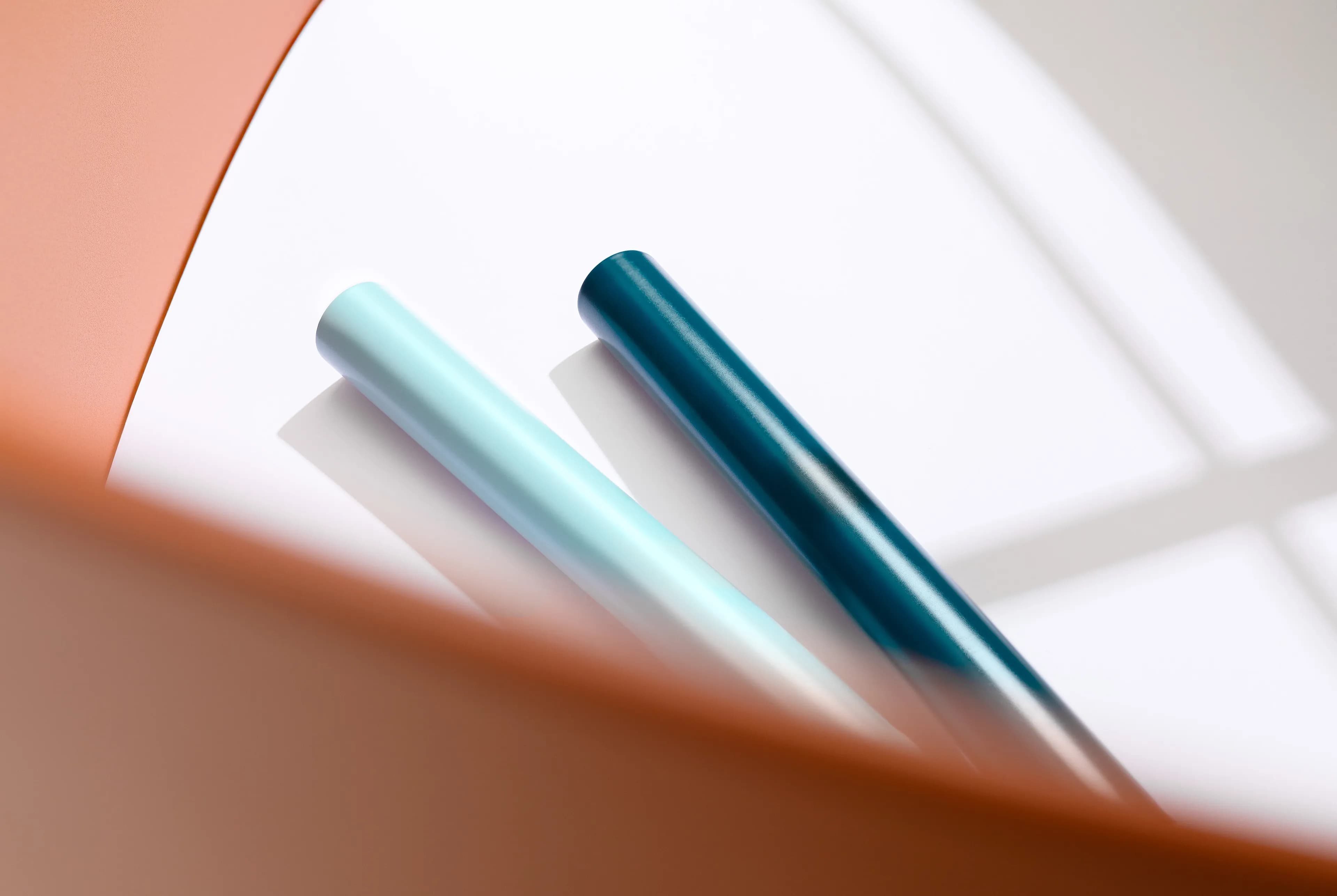 Conceptual image of materials, textiles and colours from Campus Eskilstuna at Mälardalen University.