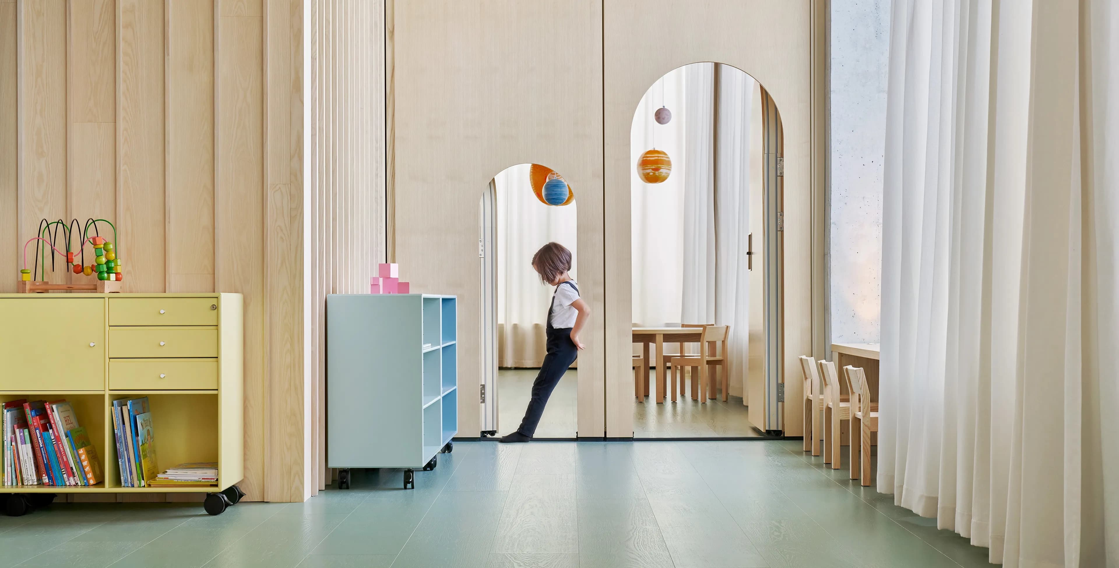 Image of the interior of New Nordic School by the Sea in Helsinki.