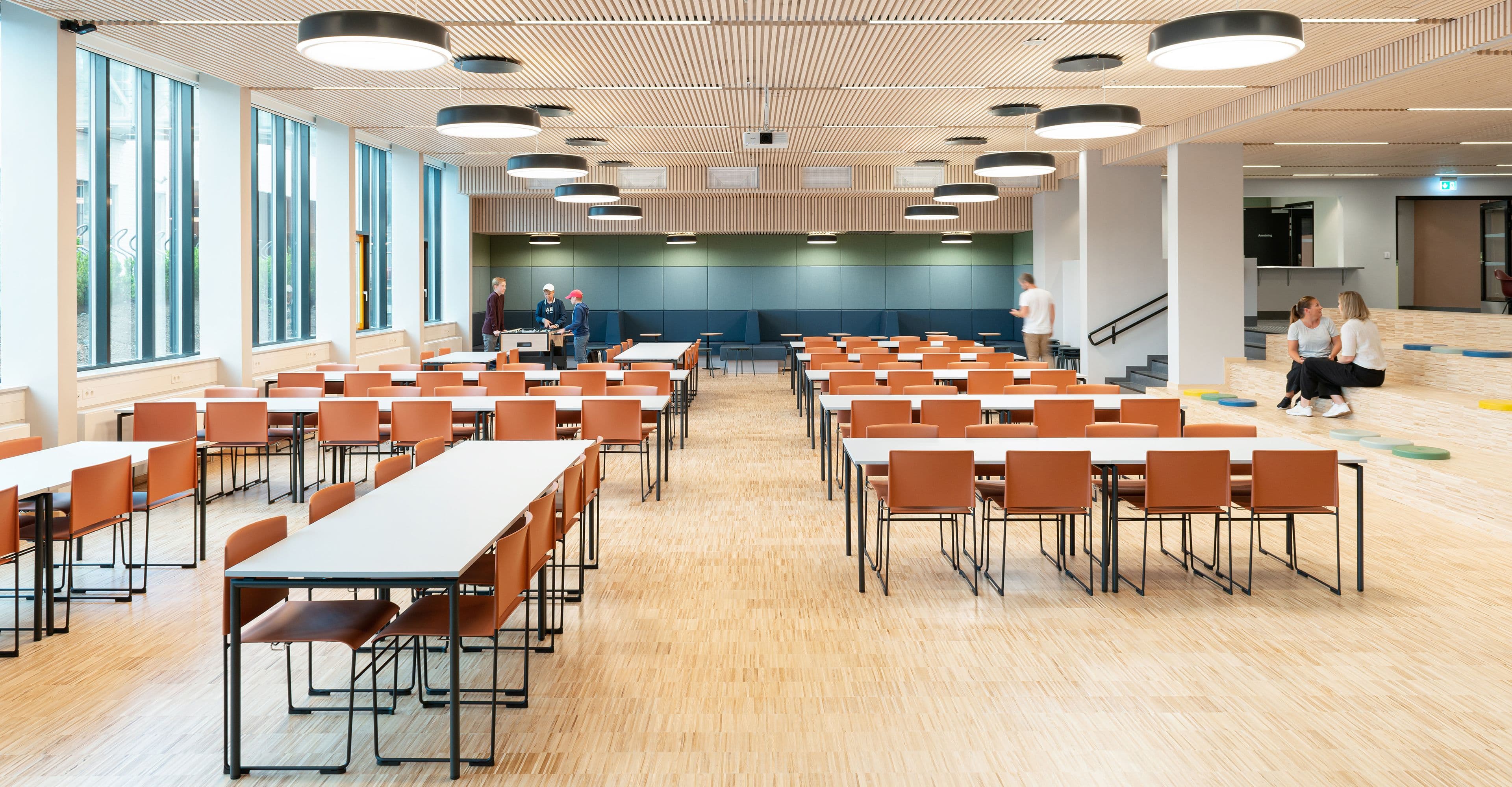 Image of the assembly hall at Nordseter School in Oslo.